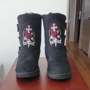 Harley-Davidson "Epic" Shearling Boots, 7.5/38.5, Black, WB